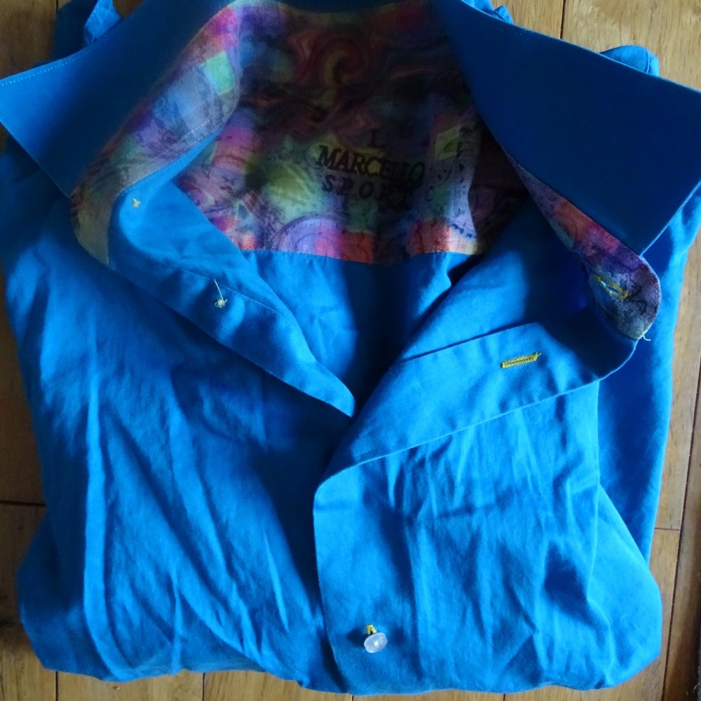 NWOT MARCELLO SPORT CASUAL BUTTON DOWN LONG SLEEVED SHIRT